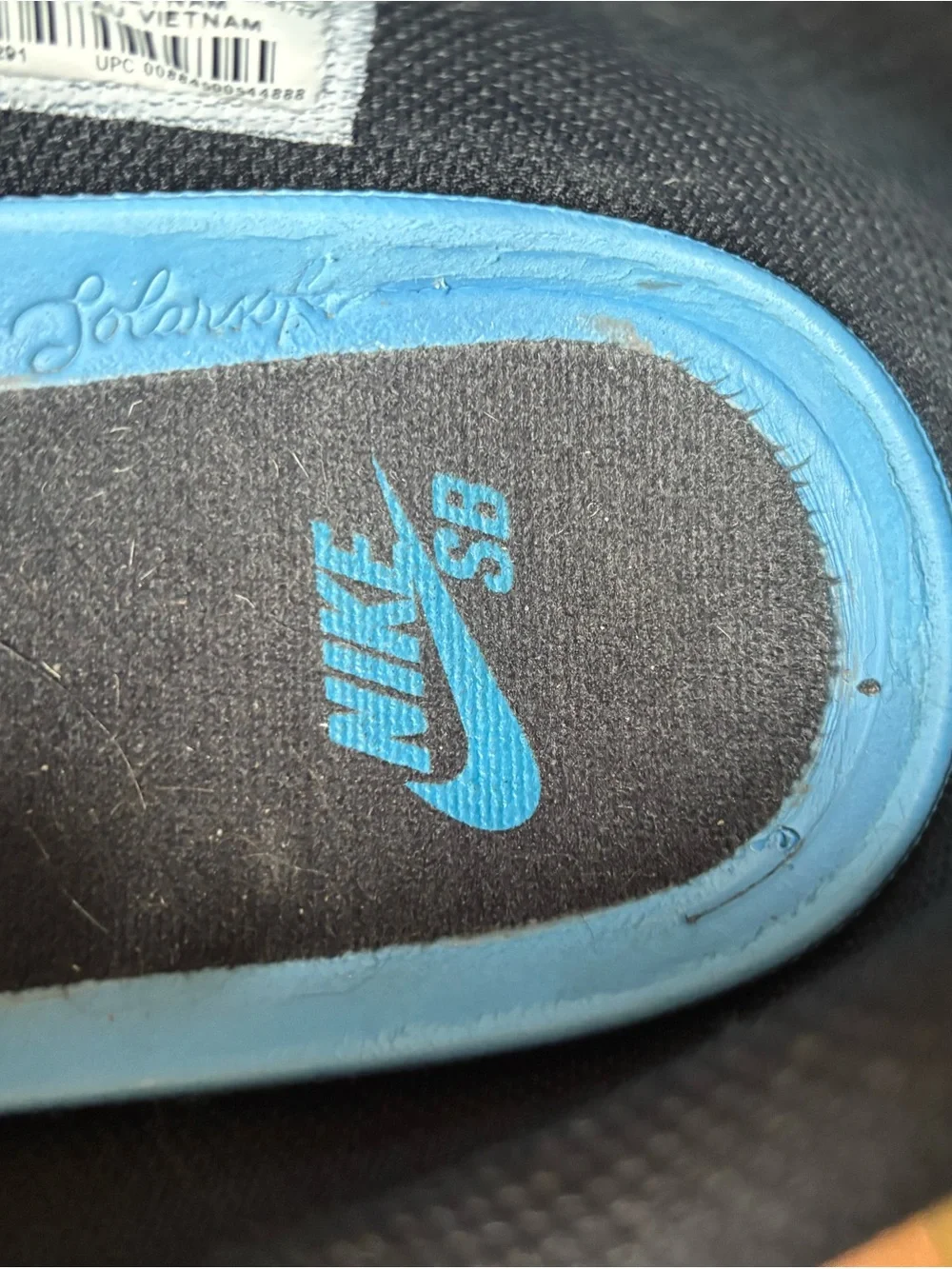 Nike Black and Blue SB Low-Top Canvas Sneakers